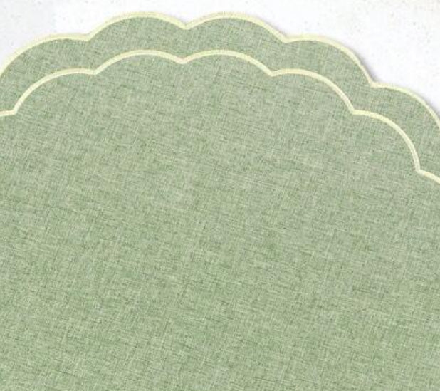 Scalloped Round Table Placemats Set of 4