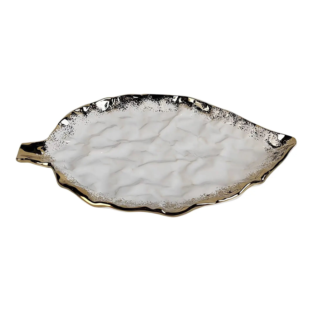 White Porcelain with Opulent Gold Border Dinner Plates Set