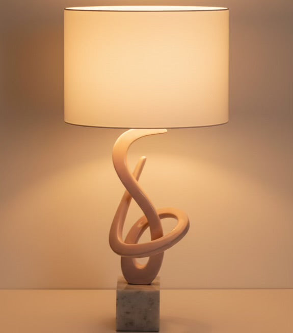Gold Swirl Table Lamp - Marble Base
