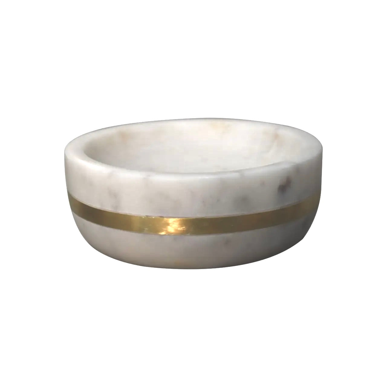 Solid Marble with Brass Inlay 5-piece Bathroom Set
