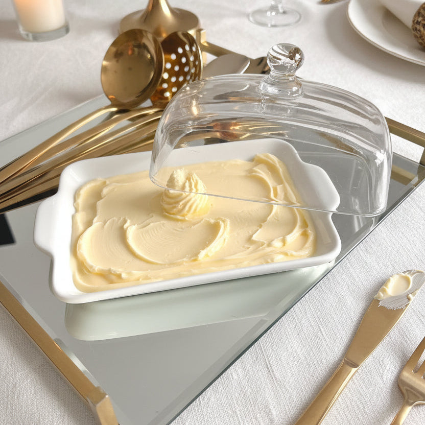 butter dish with cover 