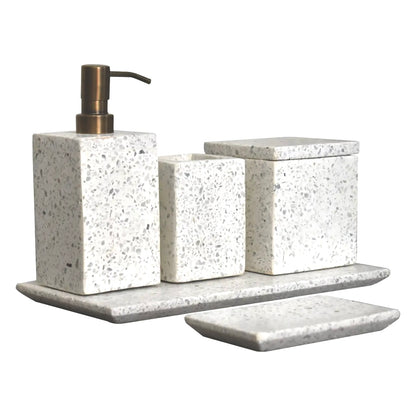 Solid Marble 5-piece Bathroom Set