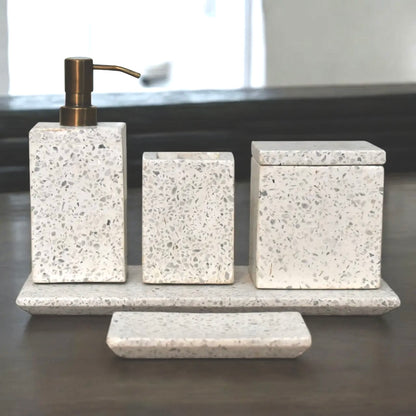 Solid Marble 5-piece Bathroom Set