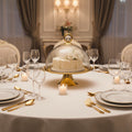 Cake Dome Gold with Clear Ball Knob - 11"