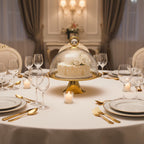 Cake Dome Gold with Clear Ball Knob - 11"