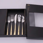Gold and Silver 20 Pc Flatware Set, Service For 4 - High Class Touch