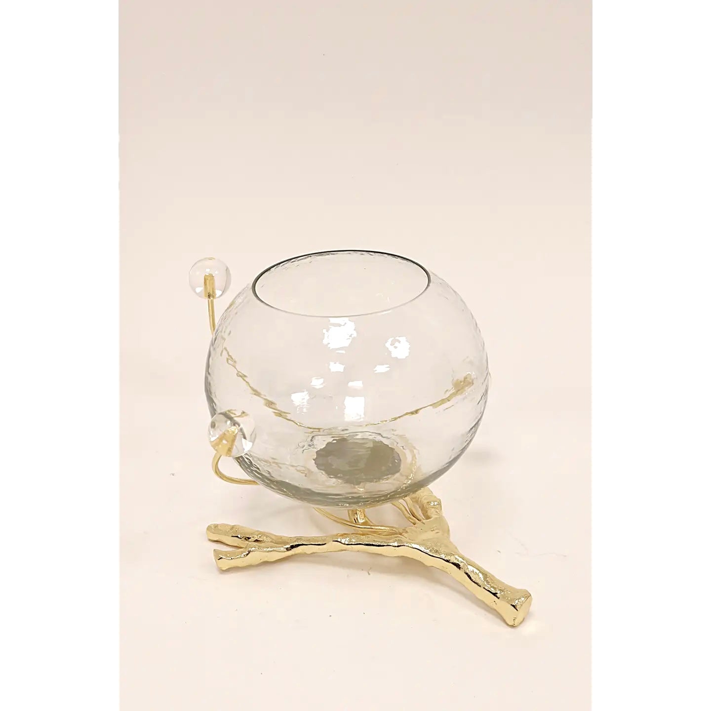 Glass Bowl Centrepiece with Branch and Ball Design