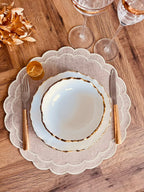 Scalloped Round Table Placemats Set of 4