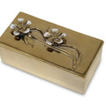 Gold Porcelain Box with Flower Design Lid