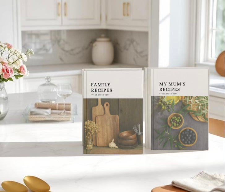 Stationary Blank Recipe Books Bundle - Choose 2
