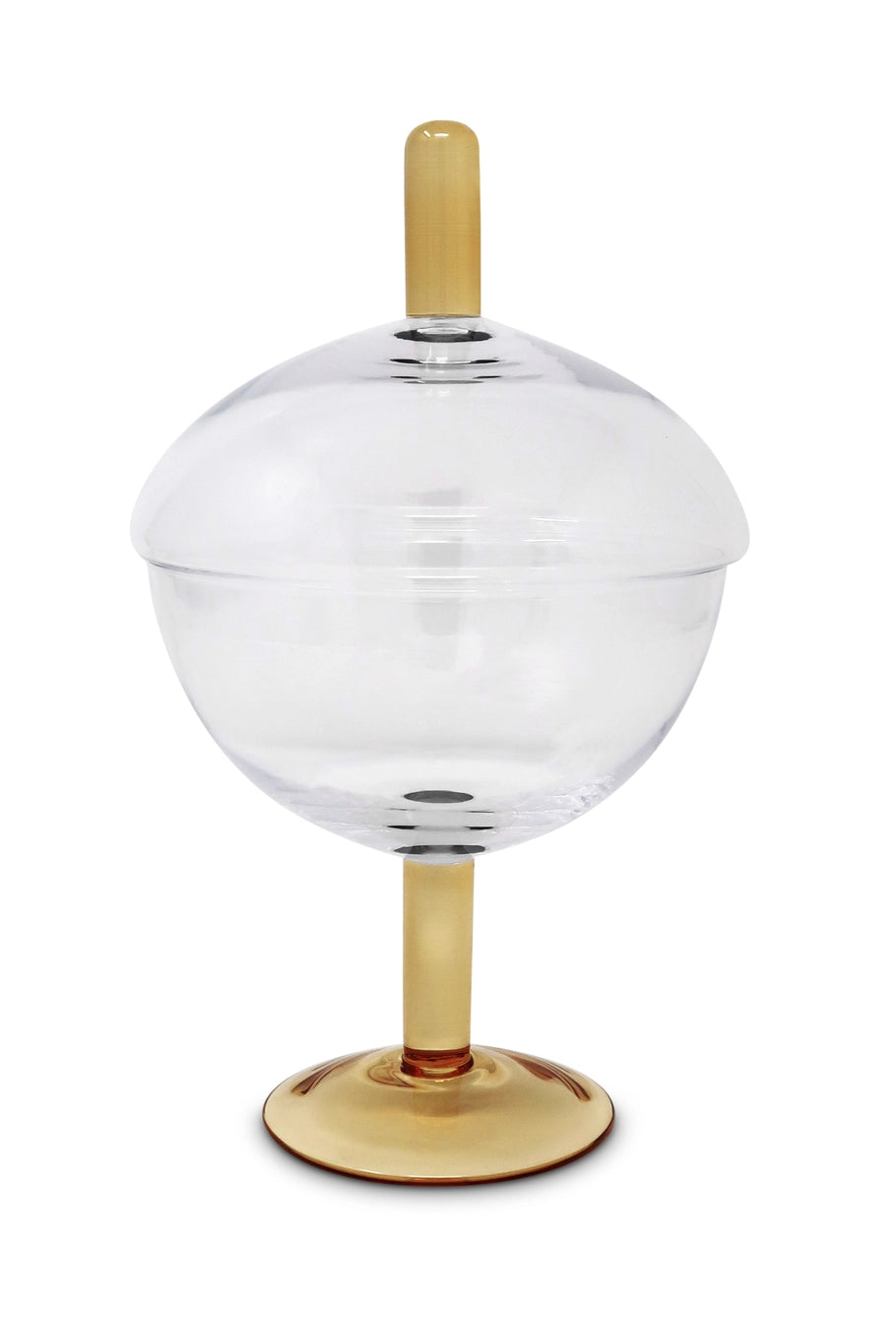 Sweets Glass Jar with Gold Stem and Knob