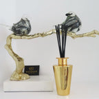 Polished Gold Reed Diffuser and Bamboo Sticks - High Class Touch
