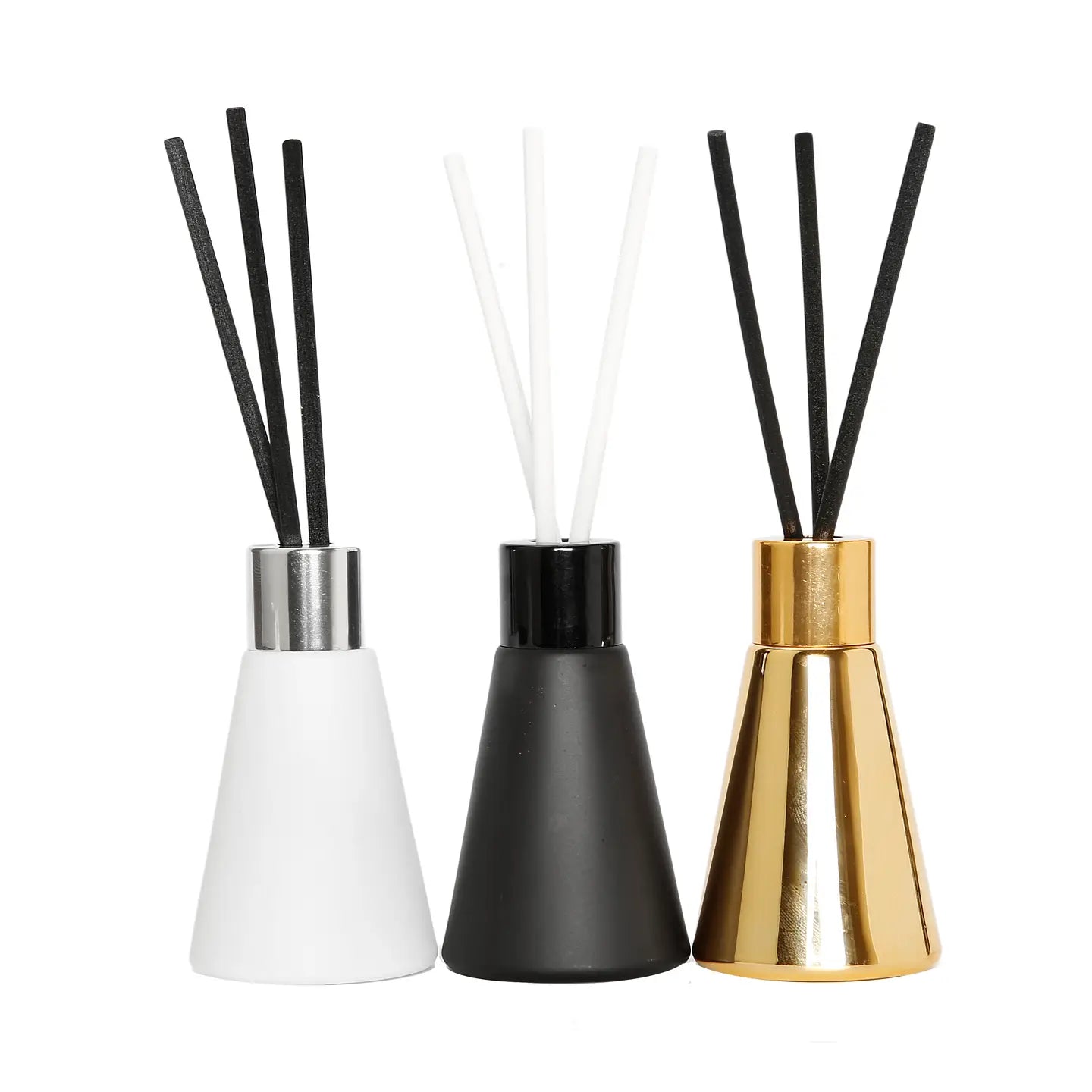 S/3 Diffusers- White/Black/Gold - Assorted Scents