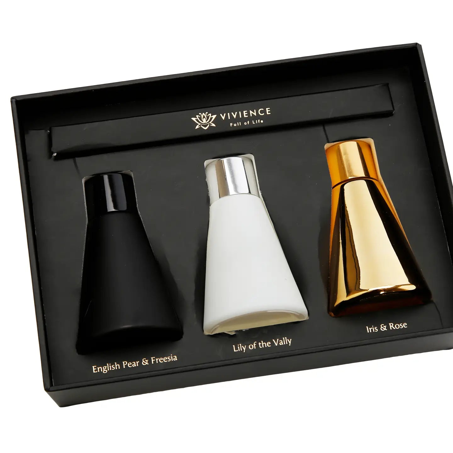 S/3 Diffusers- White/Black/Gold - Assorted Scents