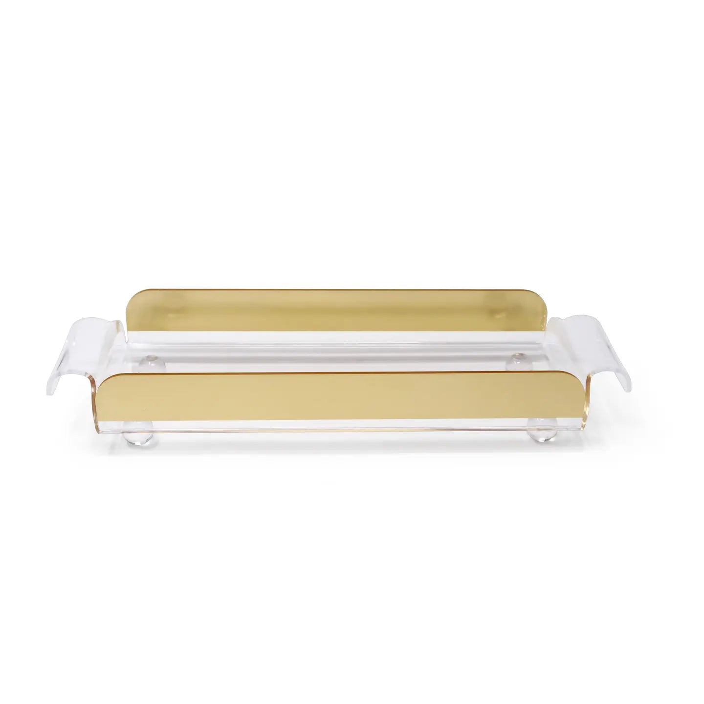 Rectangle Bread Tray with Dome, with Clear Ball Legs and Knob