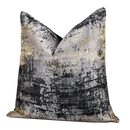 Silver, Black, Gold Cushion Cover