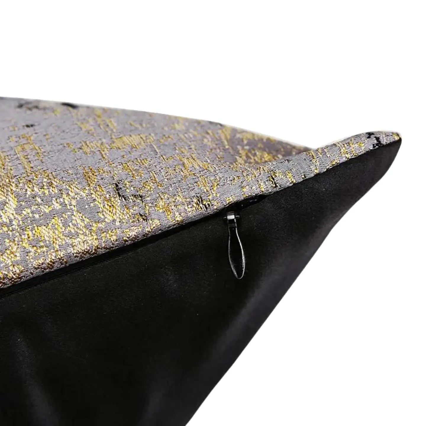 Silver, Black, Gold Cushion Cover