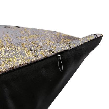 Silver, Black, Gold Cushion Cover
