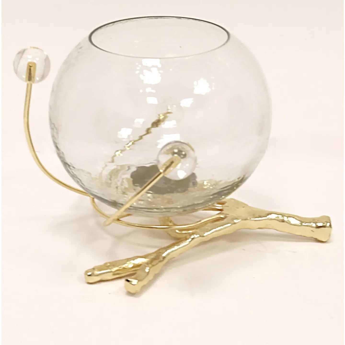 Glass Bowl Centrepiece with Branch and Ball Design