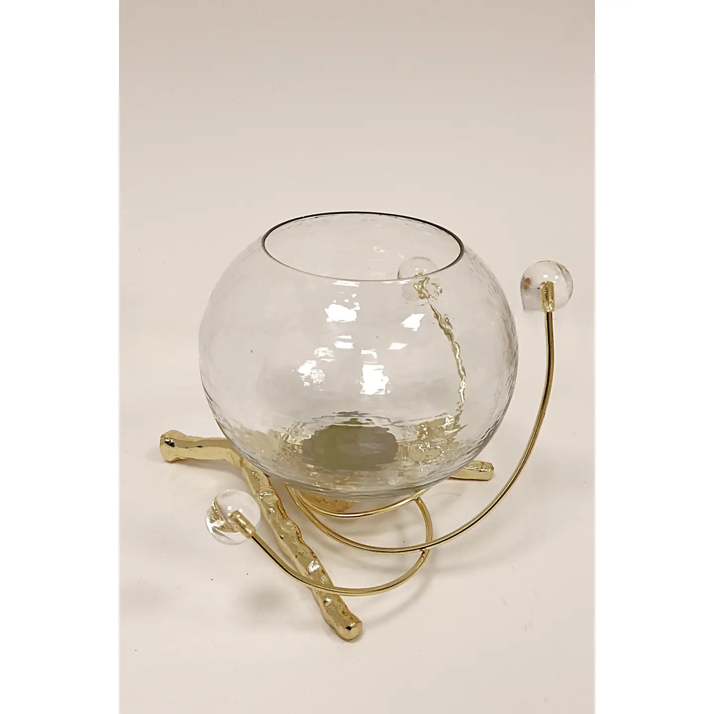 Glass Bowl Centrepiece with Branch and Ball Design