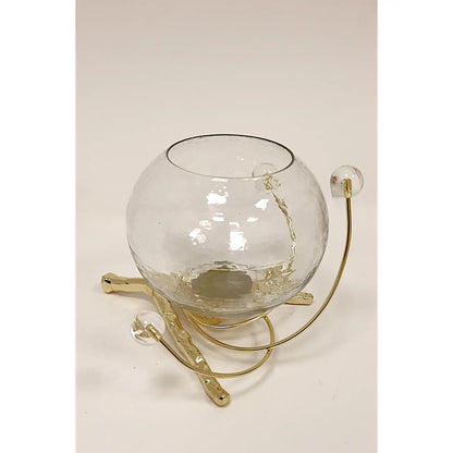 Glass Bowl Centrepiece with Branch and Ball Design