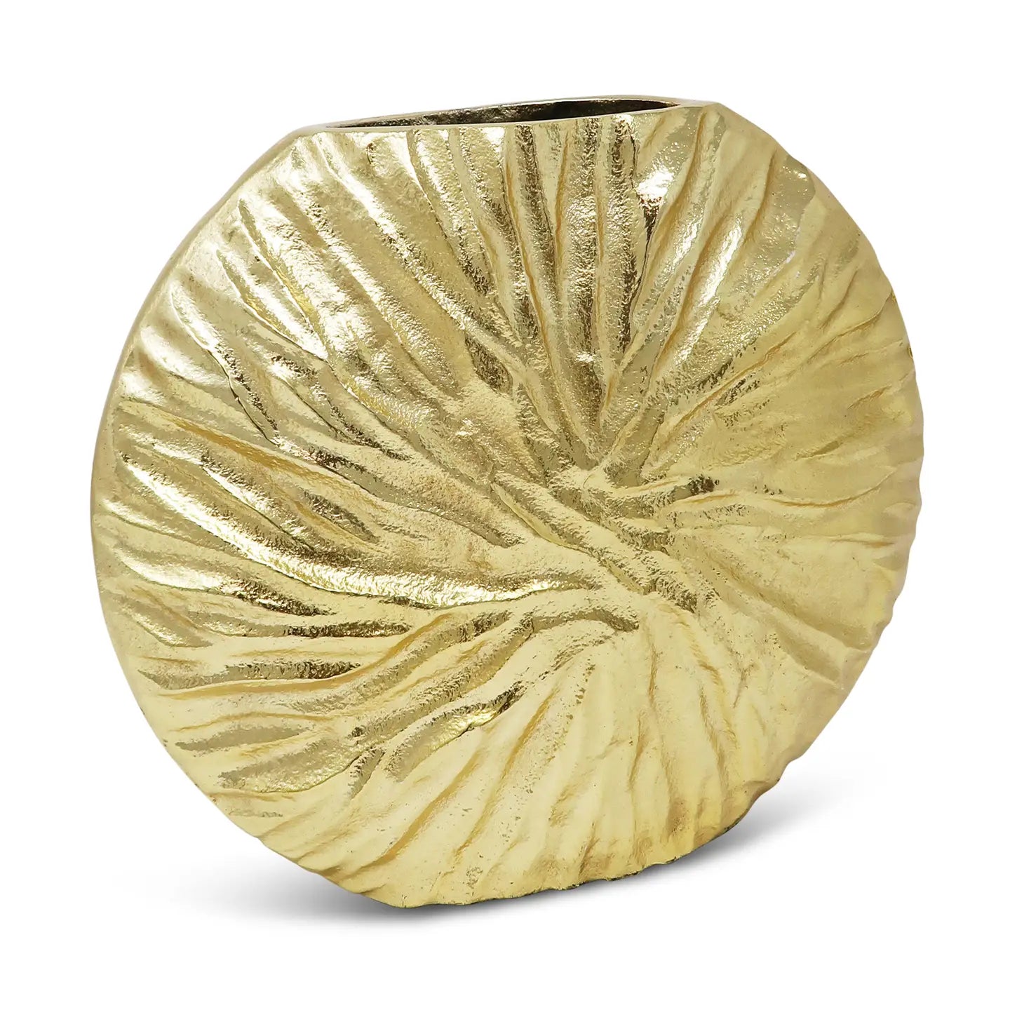 Gold Textured Vase Circle Shape
