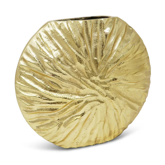Gold Textured Vase Circle Shape