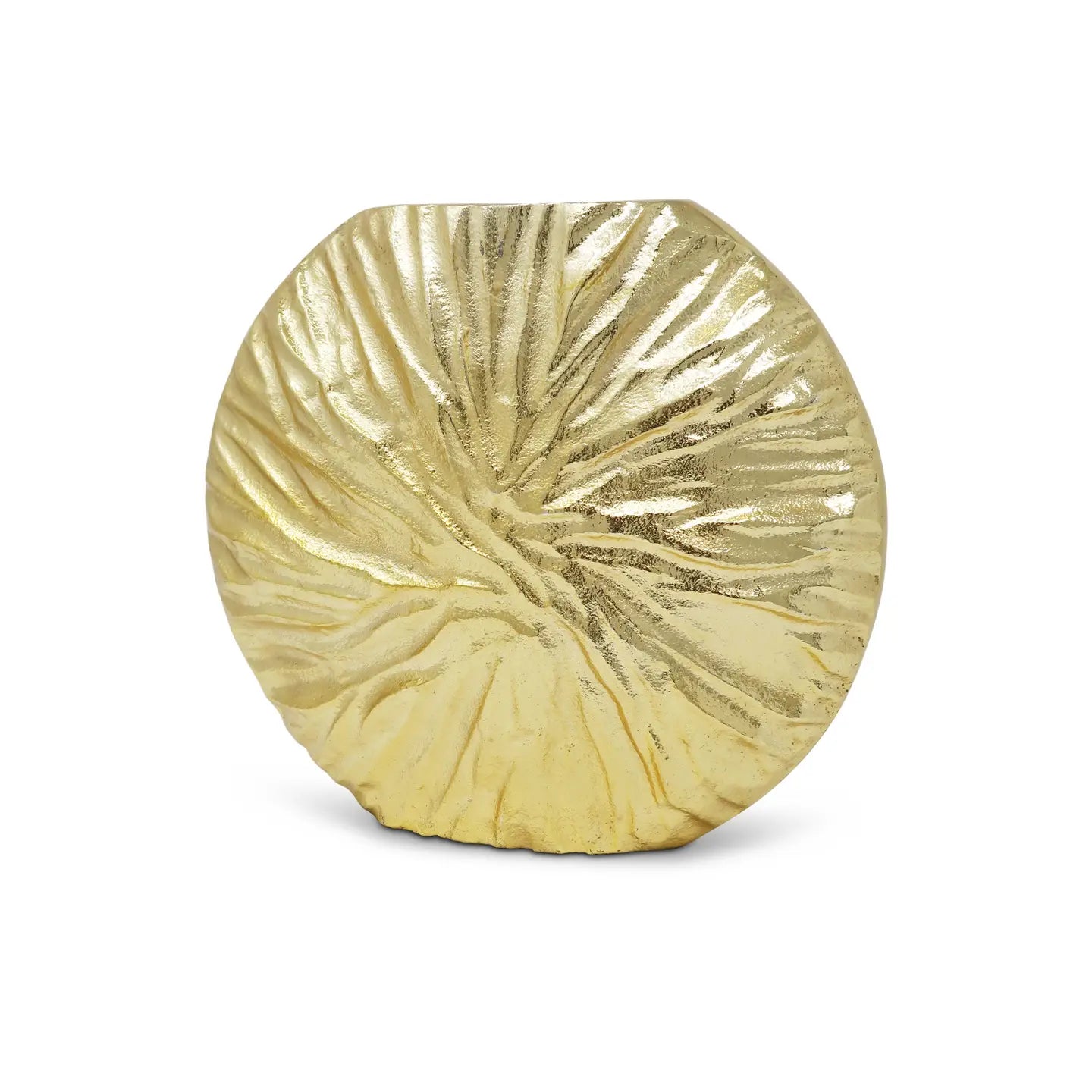 Gold Textured Vase Circle Shape