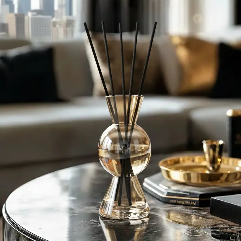 Reed Diffuser Amber Bottle - Lily of the Valley Scent