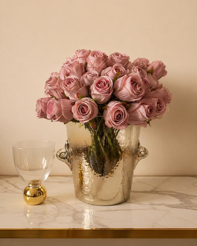 Faux White Rose Flowers