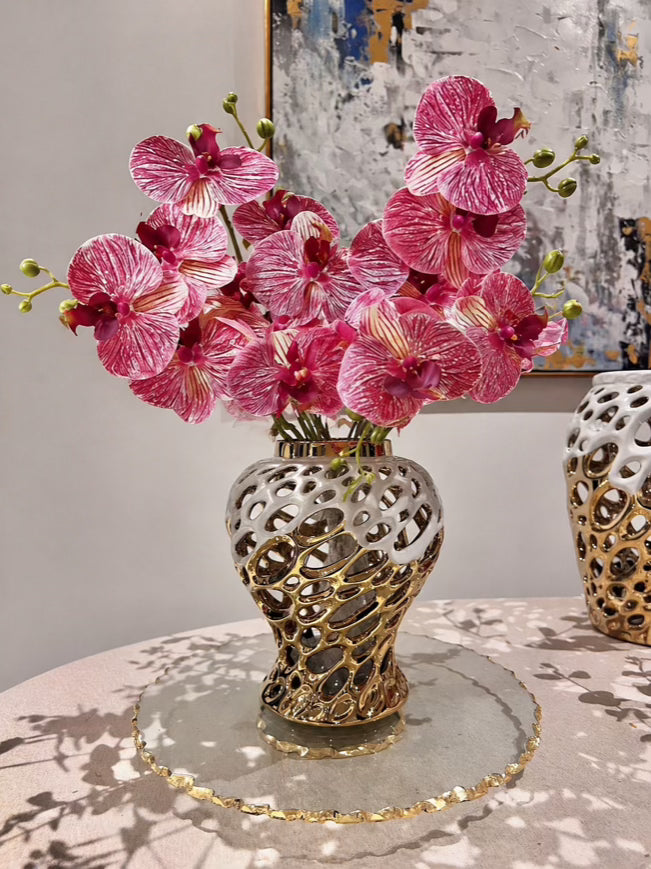 Orchids Faux Flower Arrangement