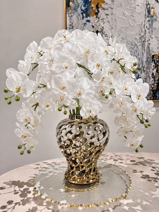 Orchids Faux Flower Arrangement