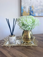 Mirror tray with gold spike border | Elegant home accessory UK | High Class Touch