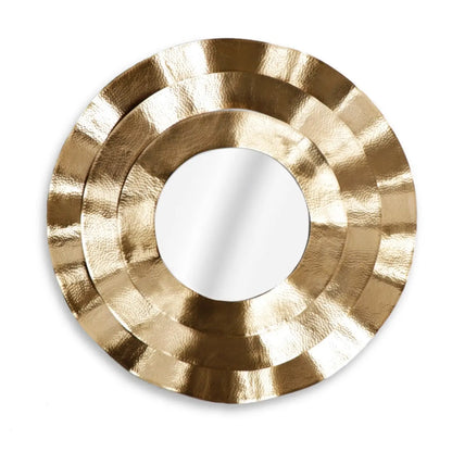 Luxe Large Round Metal Wall Mirror