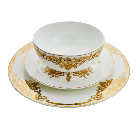 Gold Classic Porcelain Dinner Set