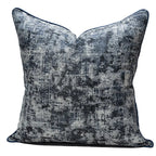 Navy and Silver Design Cushion Cove r - High Class Touch