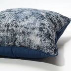 Navy and Silver Design Cushion Cove r - High Class Touch