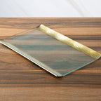 Glass Tray with Gold Border