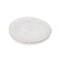 Set of 4 Glass Plates with Gold Rim