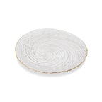 Set of 4 Glass Plates with Gold Rim
