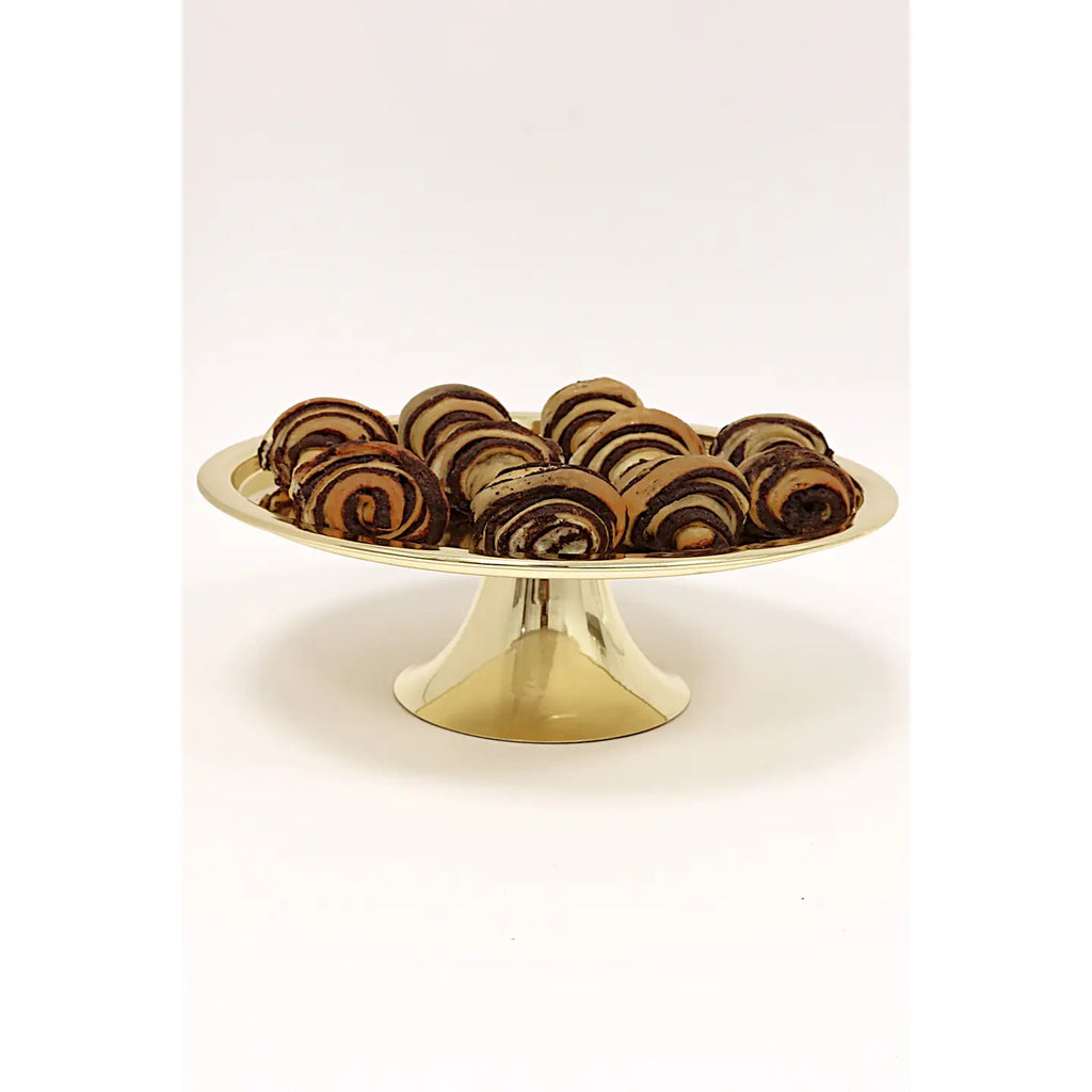 Cake Dome Gold with Clear Ball Knob - 11"-High Class Touch