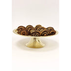 Cake Dome Gold with Clear Ball Knob - 11"-High Class Touch