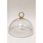 Cake Dome Gold with Clear Ball Knob - 11"-High Class Touch