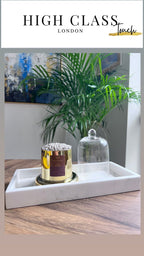 Match Holder Jar and Dome with Gold/Smoked Base - High Class Touch