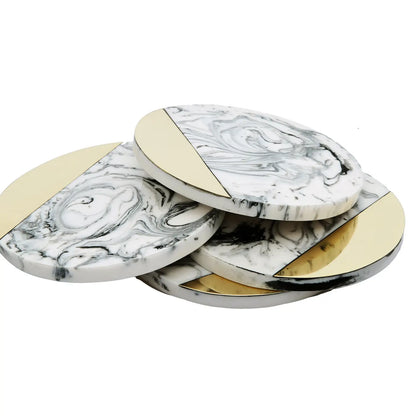 Set of 4 Marble Shaded Wine Coasters
