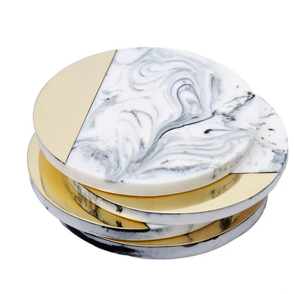Set of 4 Marble Shaded Wine Coasters
