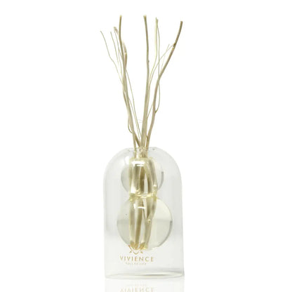 Clear Reed Diffuser with White Circular Inlay