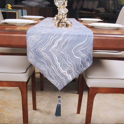 Elegant Jackard Table Runners Table Runner High Class Touch - Home Decor Blue 