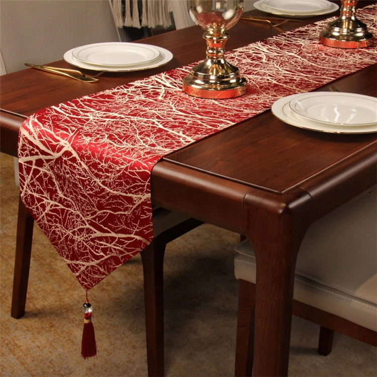 Elegant Jackard Table Runners Table Runner High Class Touch - Home Decor Red 