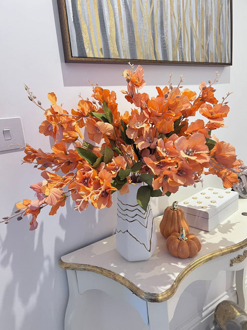 Faux Autumnal Narcissus Magnolia arrangement Artificial Flora High Class Touch - Home Decor 5 units Arrangement 